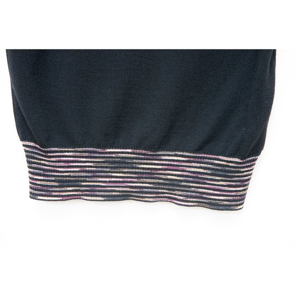 Vintage 100% Wool Black Missoni Short Sleeved Sweater est sz 42 - Picture 8 of 11